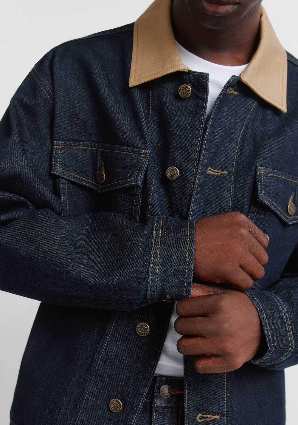 Chaqueta de Jeans Oversize Cuello Contraste Springfield 4