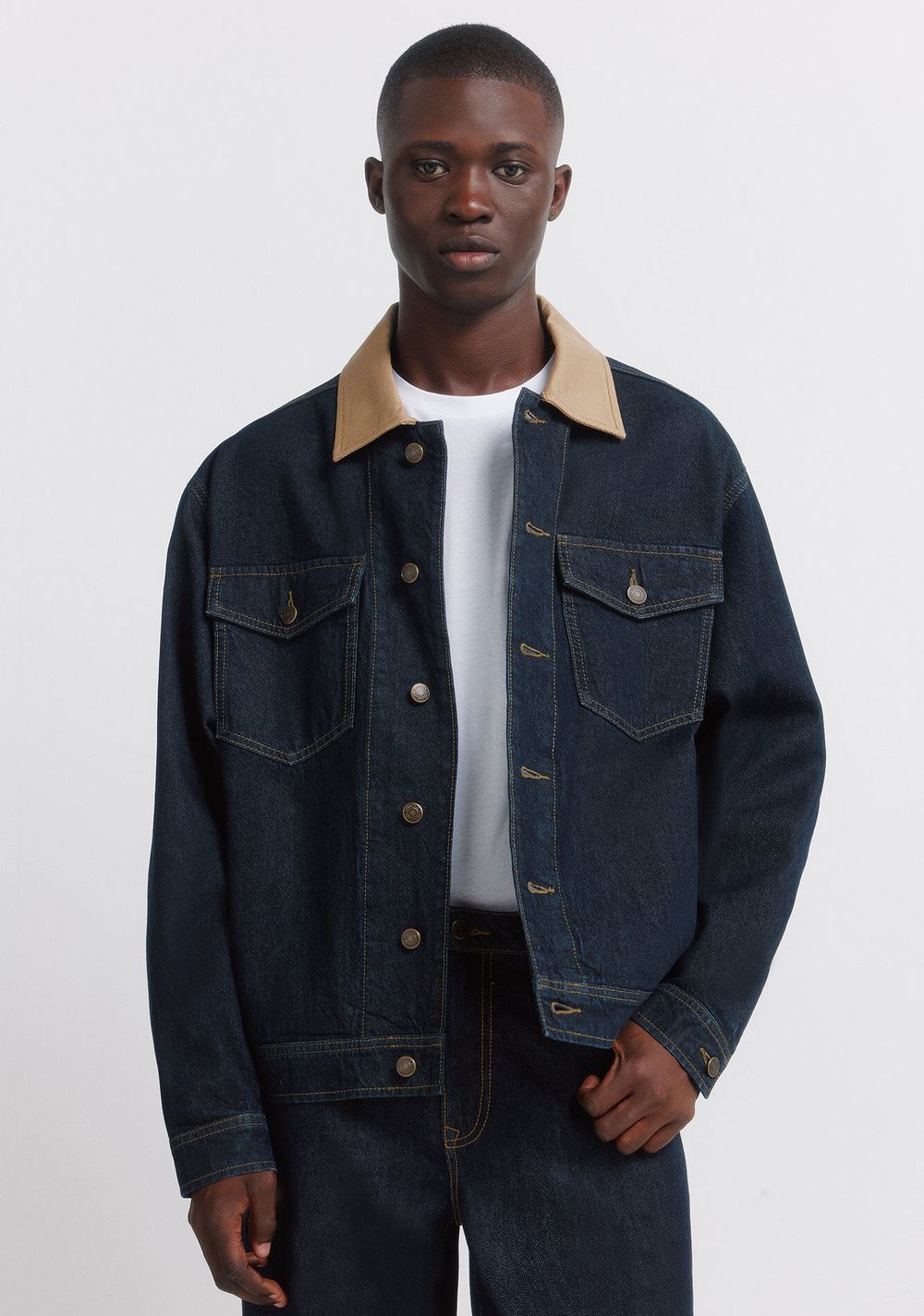 Chaqueta de Jeans Oversize Cuello Contraste Springfield