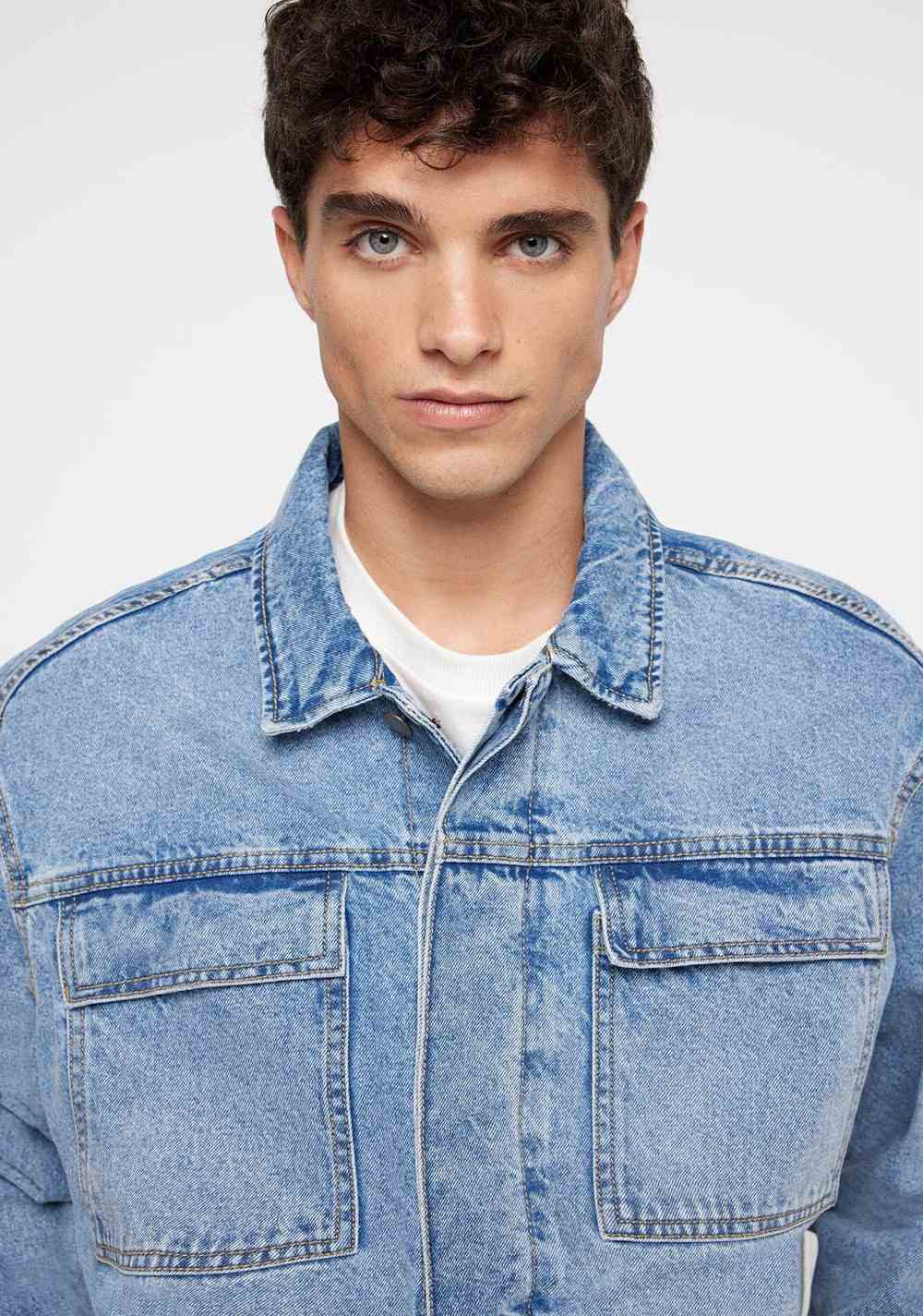 Chaqueta Vaquera con Bordado en Espalda Springfield 3