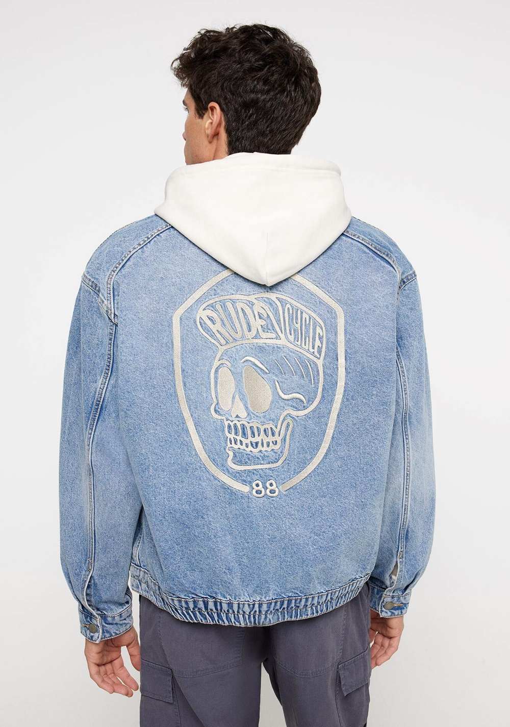 Chaqueta Vaquera con Bordado en Espalda Springfield 5
