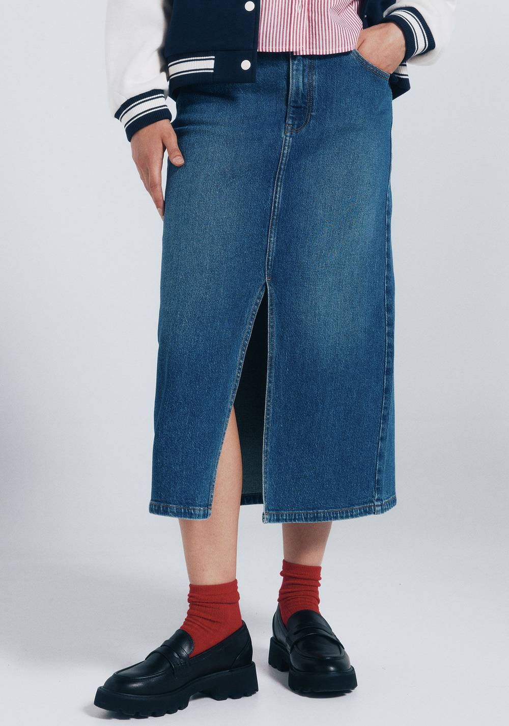 Falda Midi de Jeans Springfield