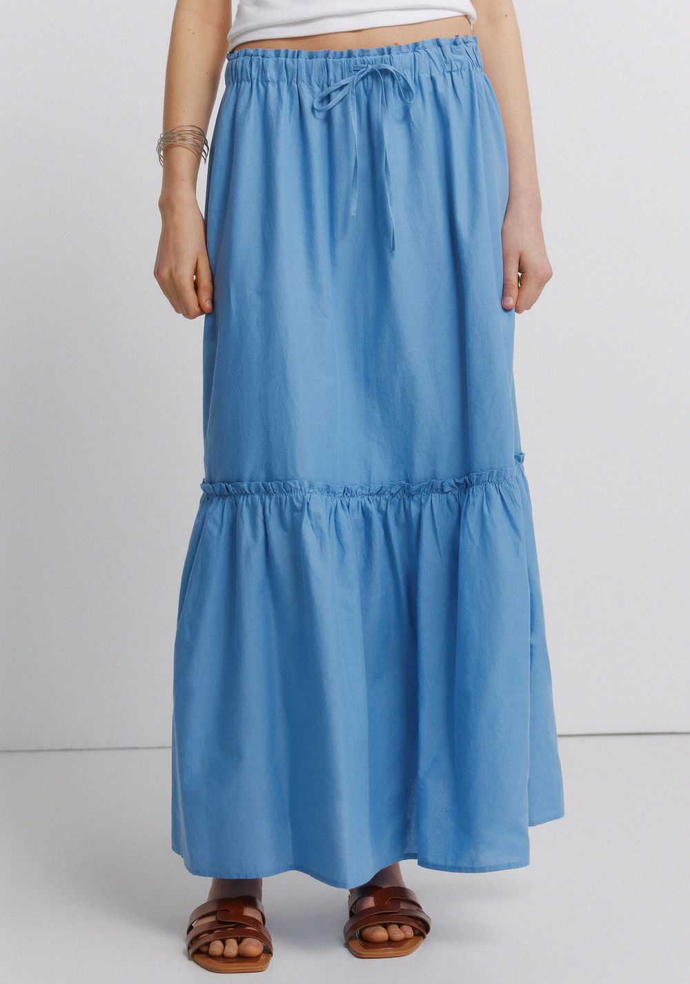 Falda Midi con Volantes Springfield