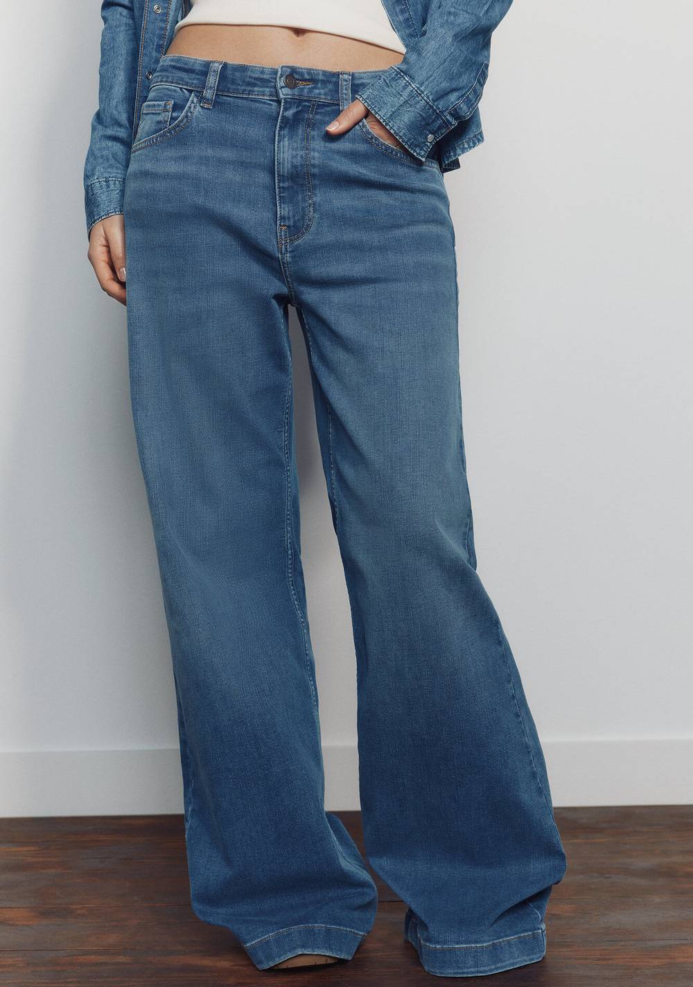 Jeans Anchos de Tiro Alto Springfield