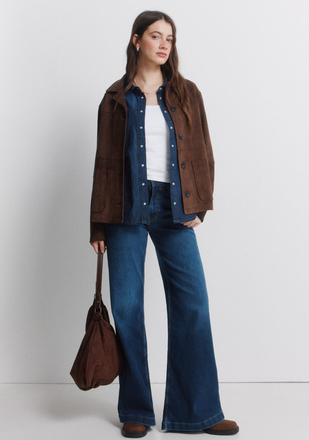 Jeans Anchos de Tiro Alto Springfield 7