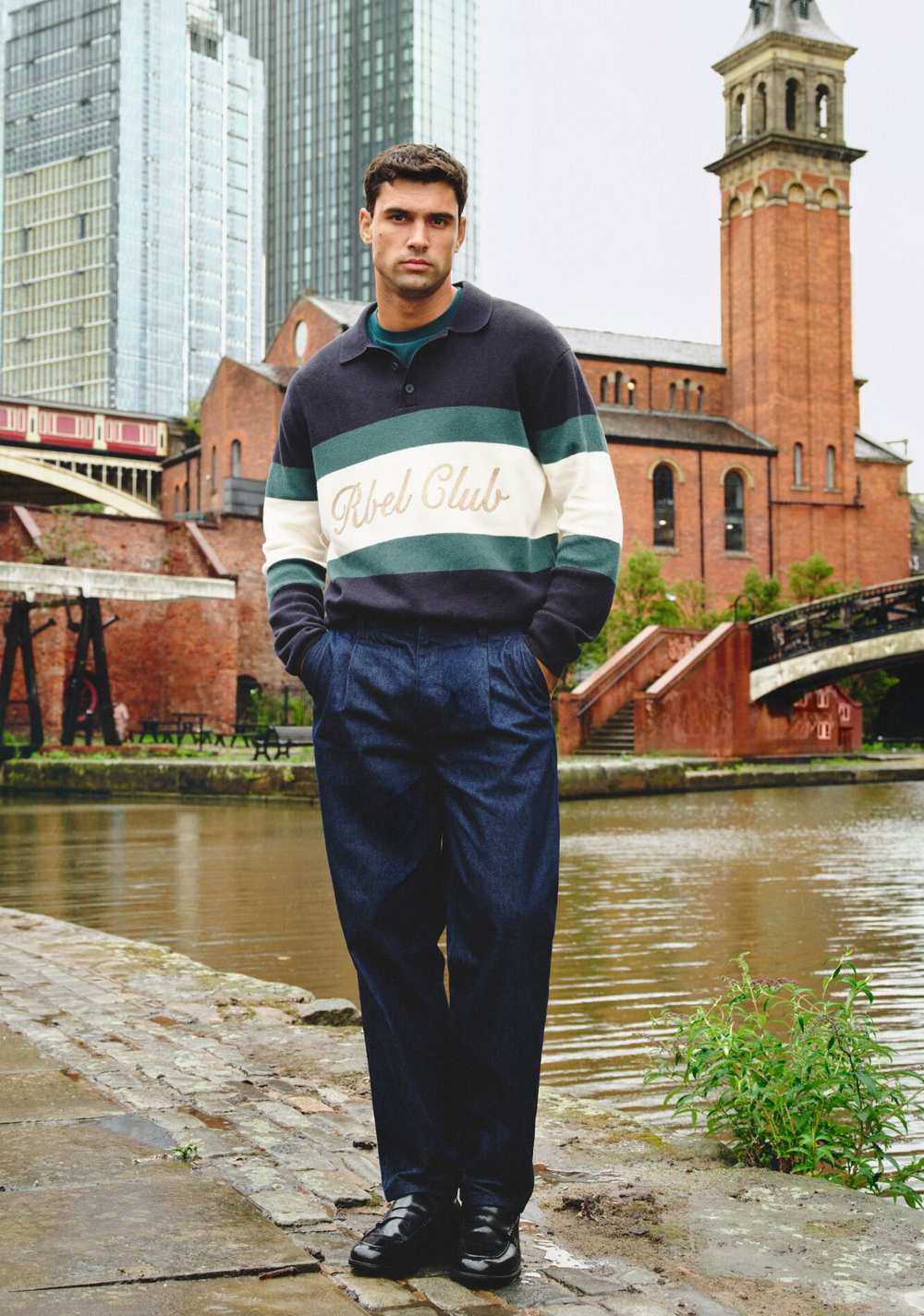 Jeans Chino Efecto Lavado Desencolado Springfield 3