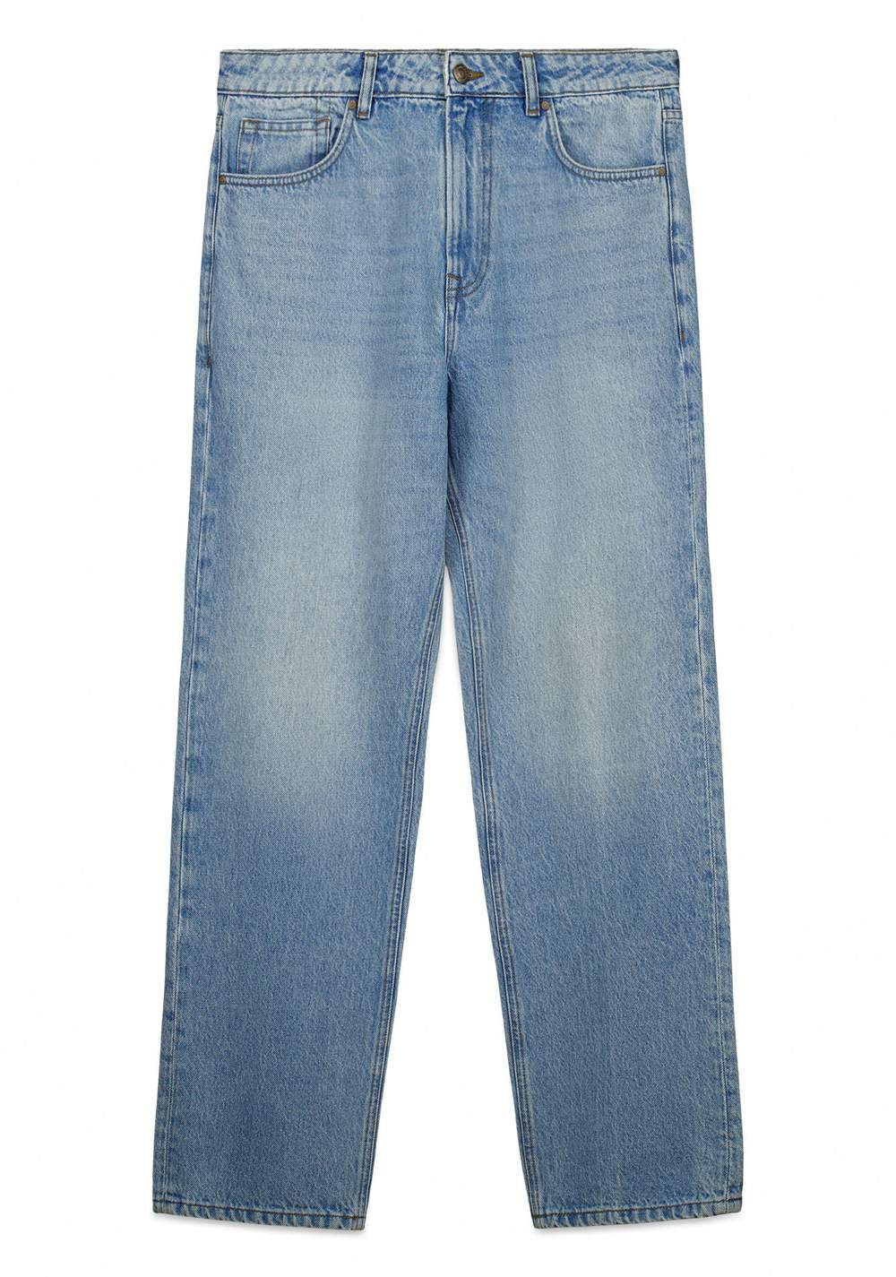 Jeans Efecto Lavado Medio Claro Straight Fit Springfield 7