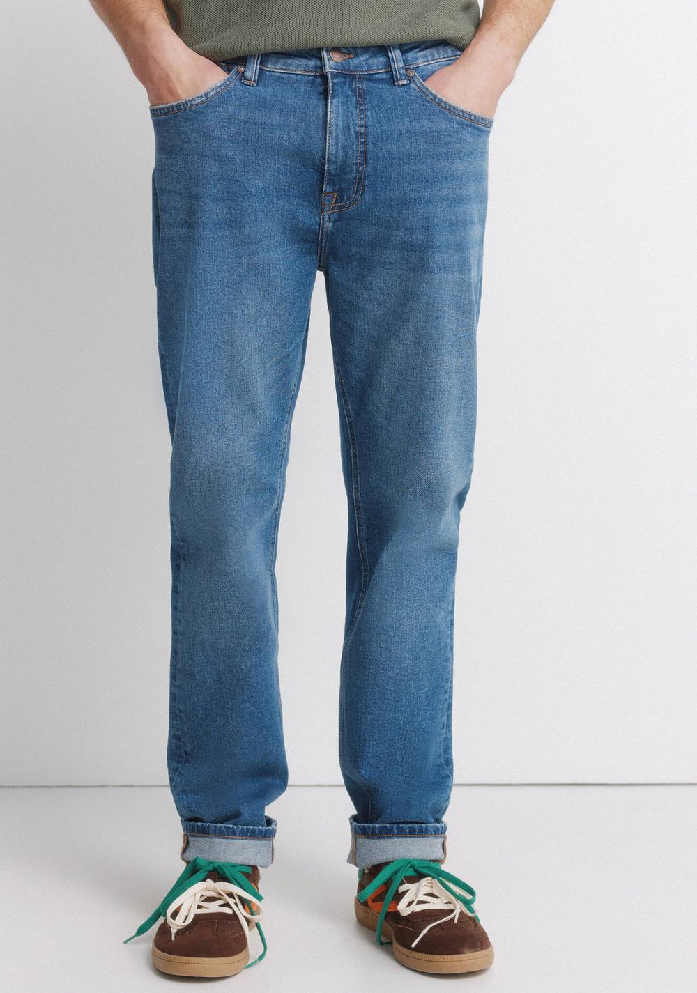 Jeans Efecto Lavado Medio Slim Fit Springfield Imagen Principal