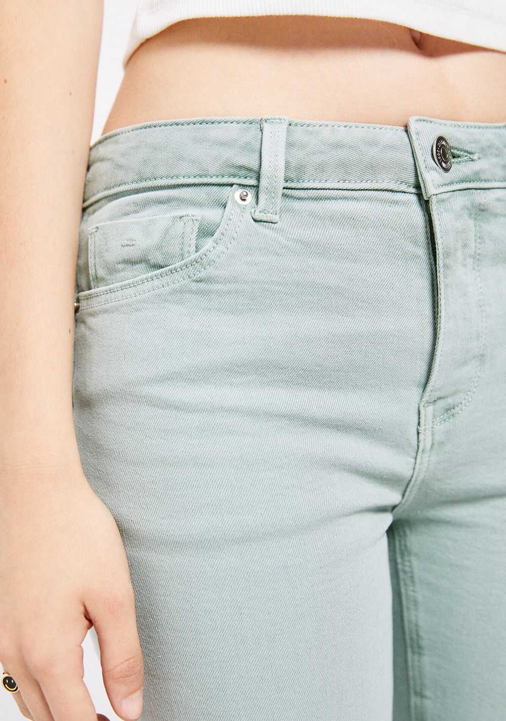 Jeans Slim Cropped Efecto Lavado Sostenible Springfield 4