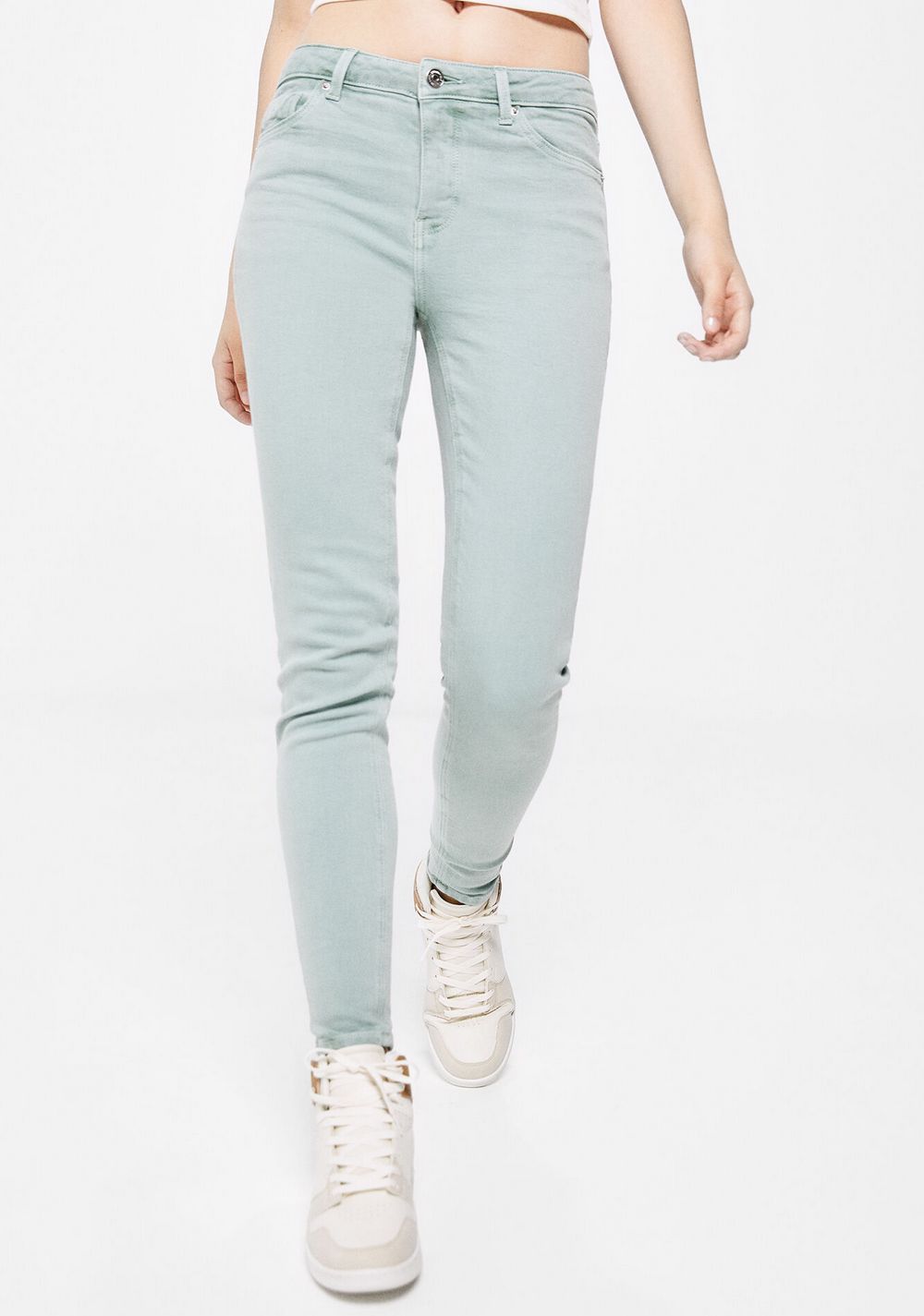 Jeans Slim Cropped Efecto Lavado Sostenible Springfield Imagen Principal