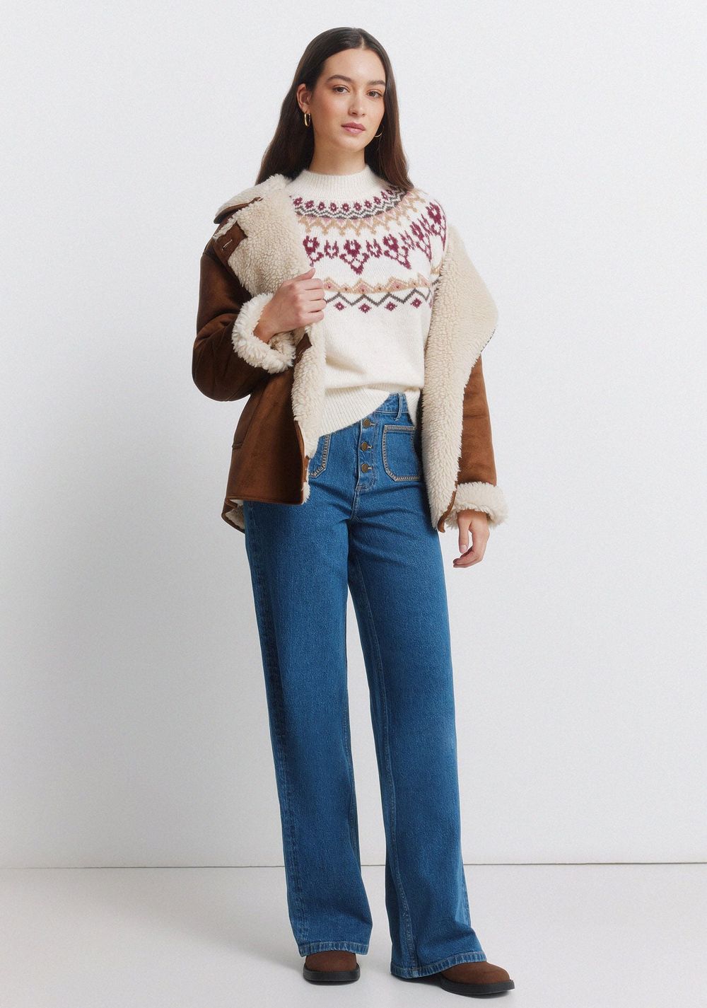 Jeans Súper Anchos con Bolsillos de Parche Springfield 7