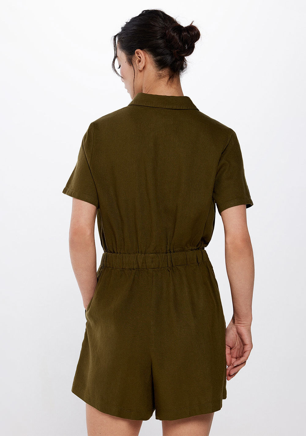 Jumpsuit Corto Camisero Lino Springfield 2