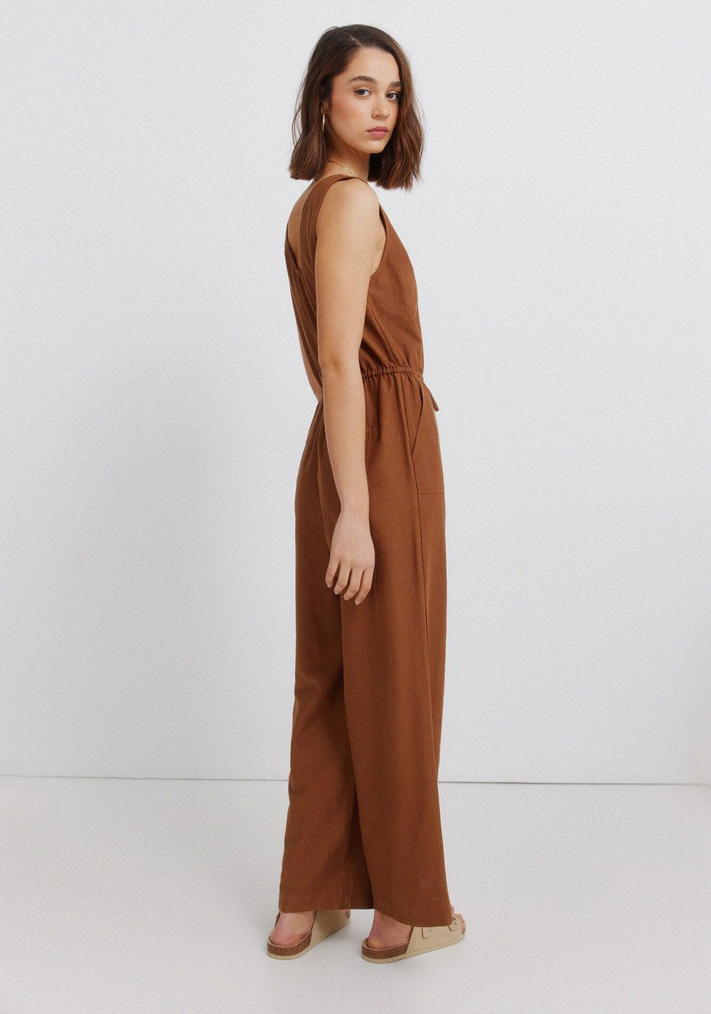 Jumpsuit sin Mangas Estampado de Lino Springfield 5