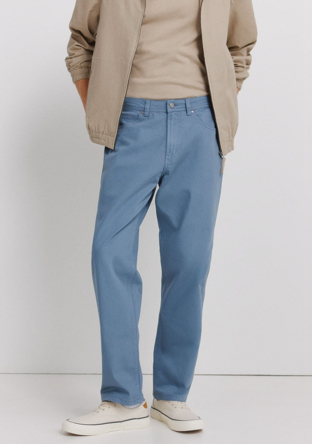 Pantalón 5 Bolsillos Efecto Lavado Straight Fit Springfield