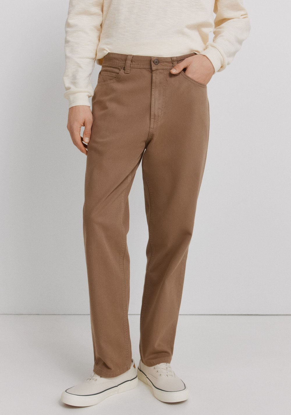 Pantalón 5 Bolsillos Efecto Lavado Straight Fit Springfield