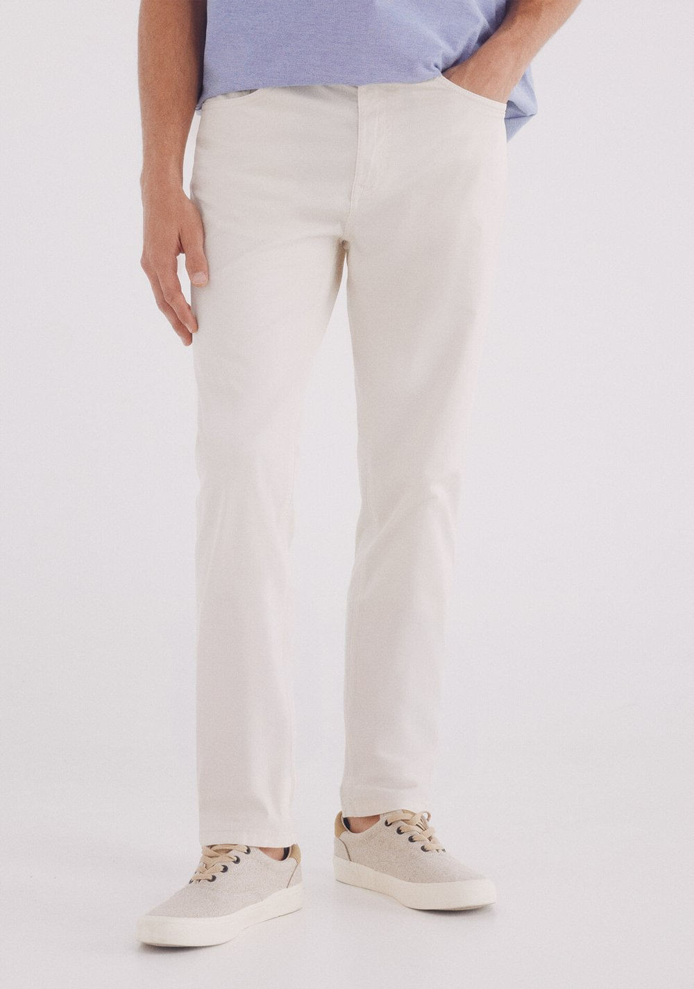 Pantalón 5 Bolsillos Ligero Efecto Lavado Slim Fit Springfield Imagen Principal