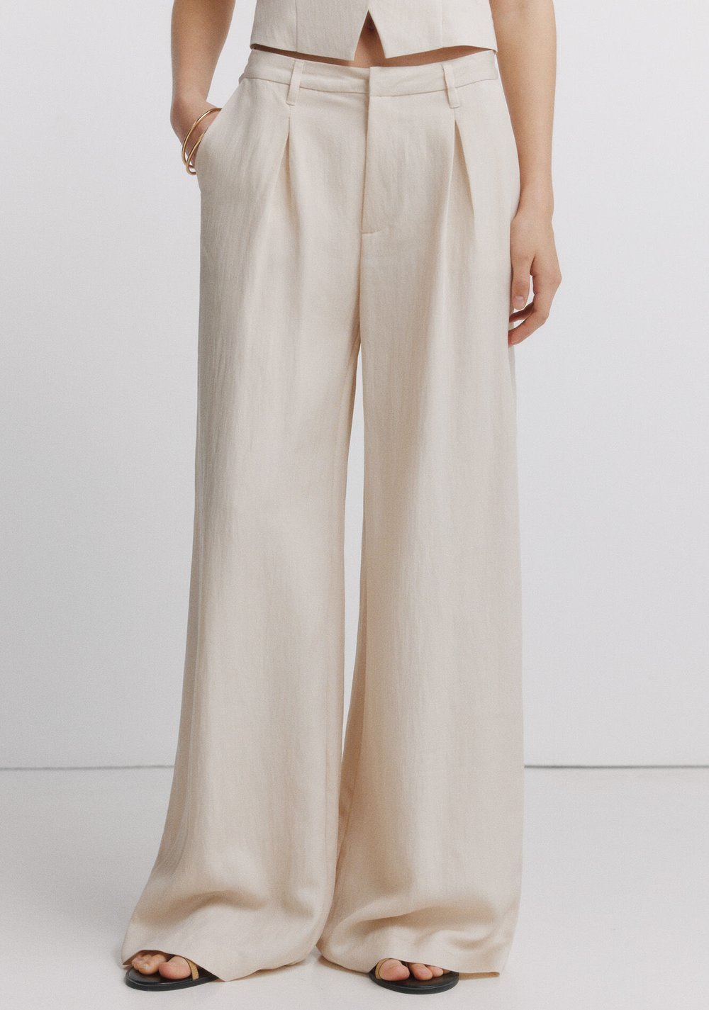 Pantalón Ancho Plisado Springfield