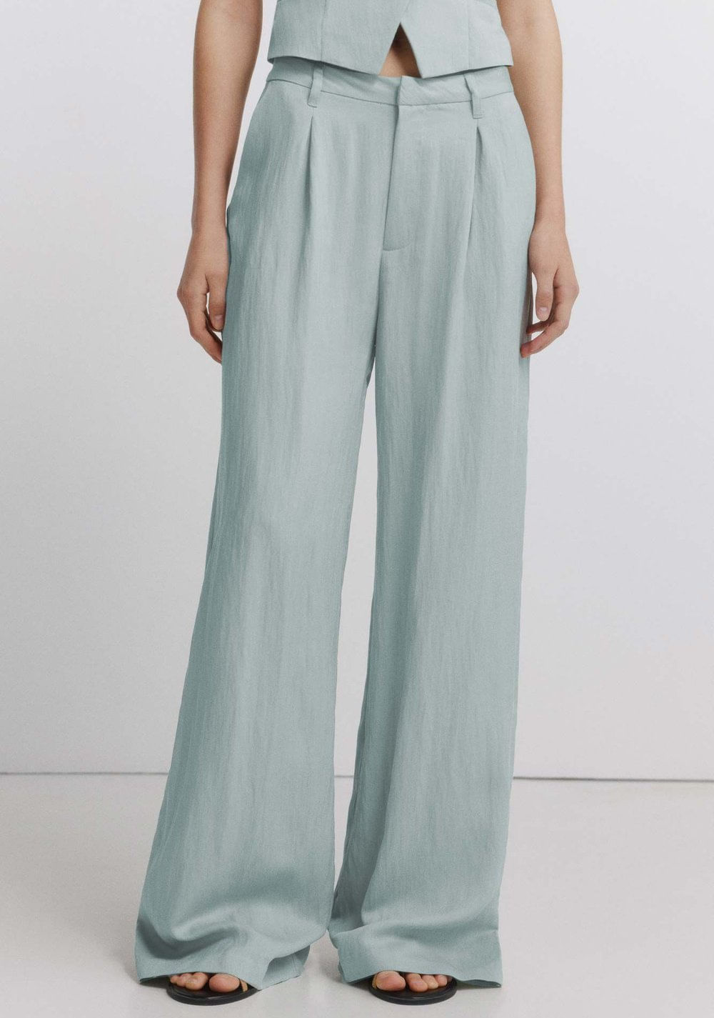 Pantalón Ancho Plisado Springfield