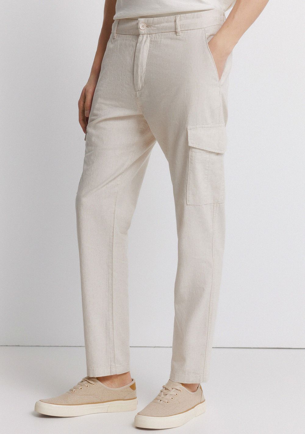 Pantalón Cargo Slim Fit de Lino Springfield