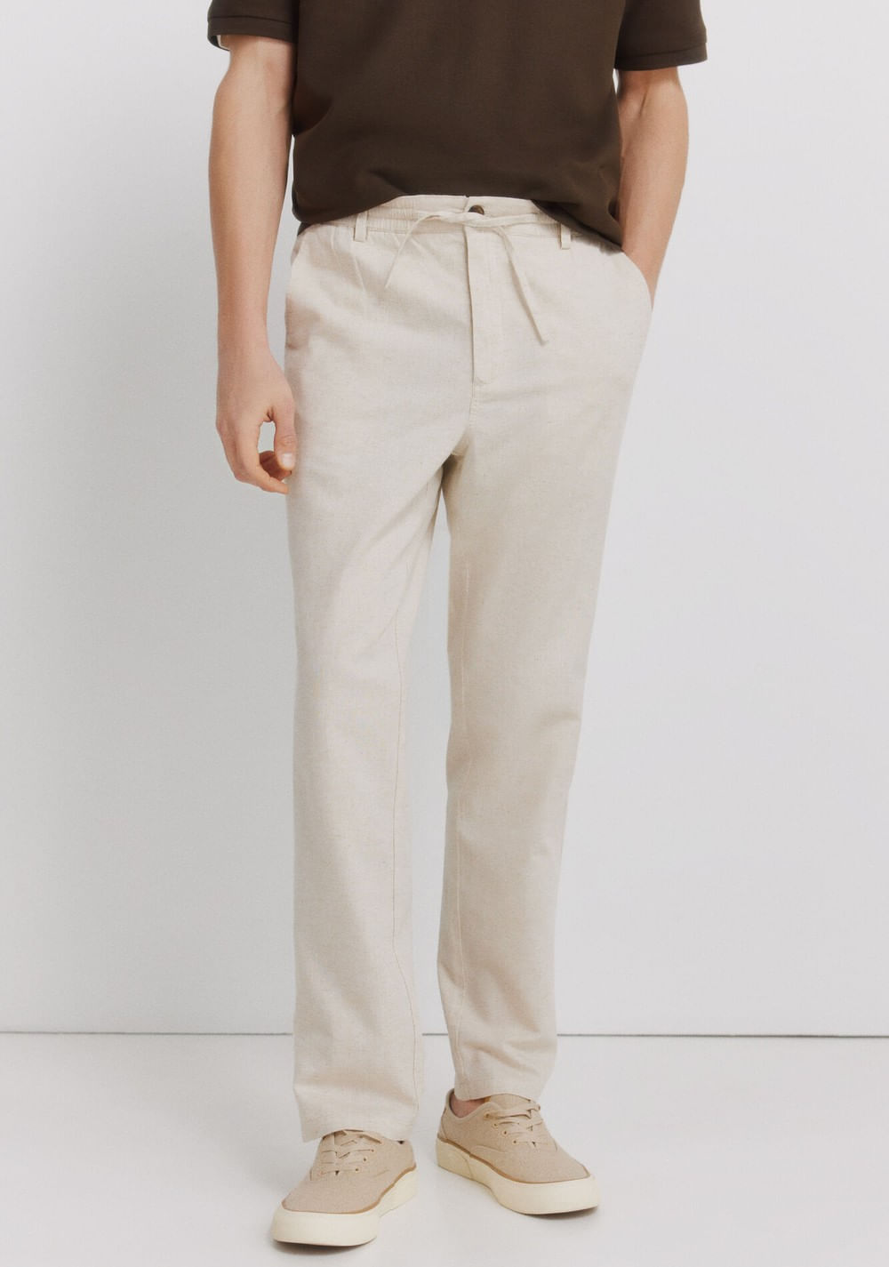 Pantalón Chino Comfort Fit de Lino Springfield