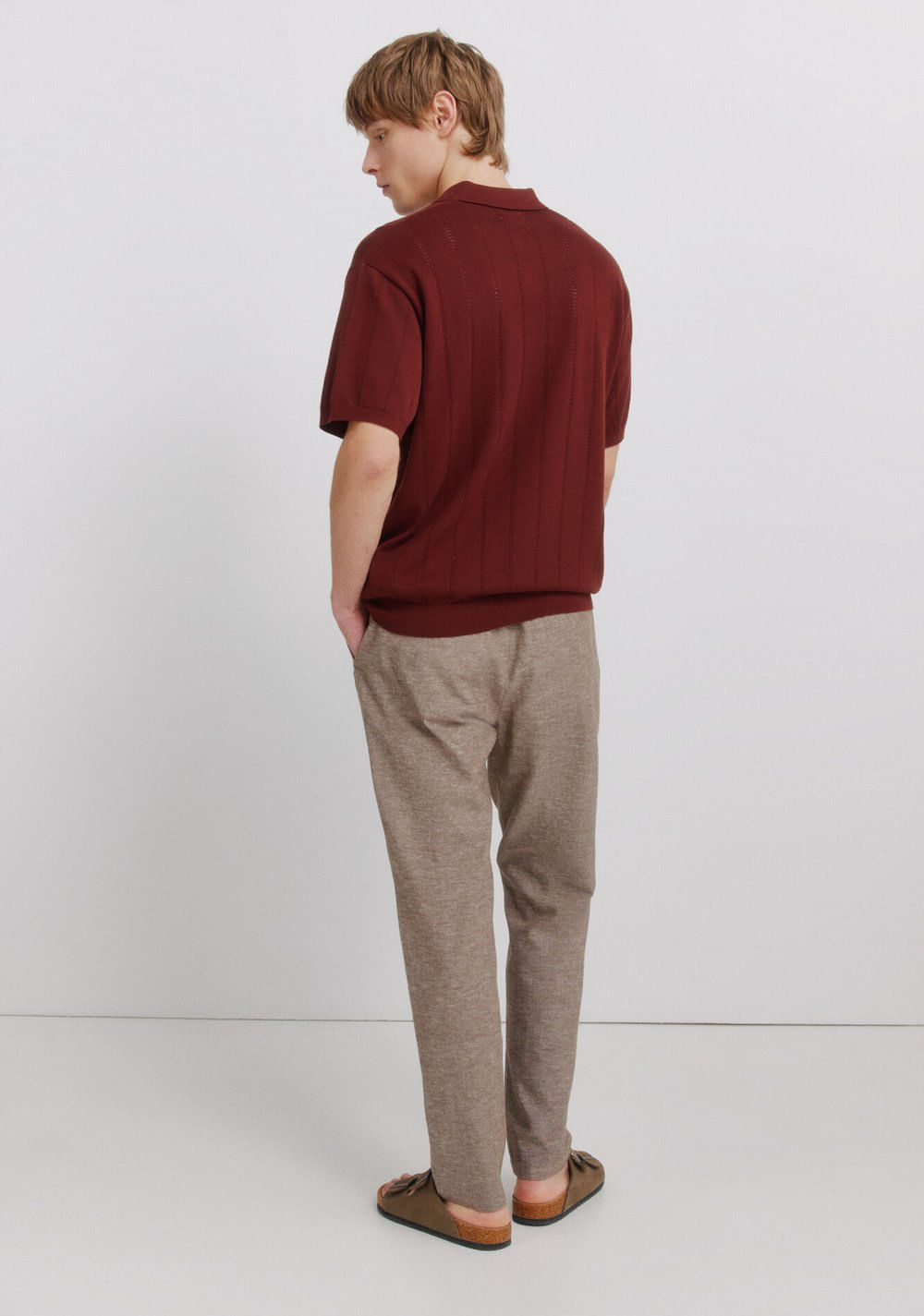 Pantalón Chino Comfort Fit de Lino Springfield 4