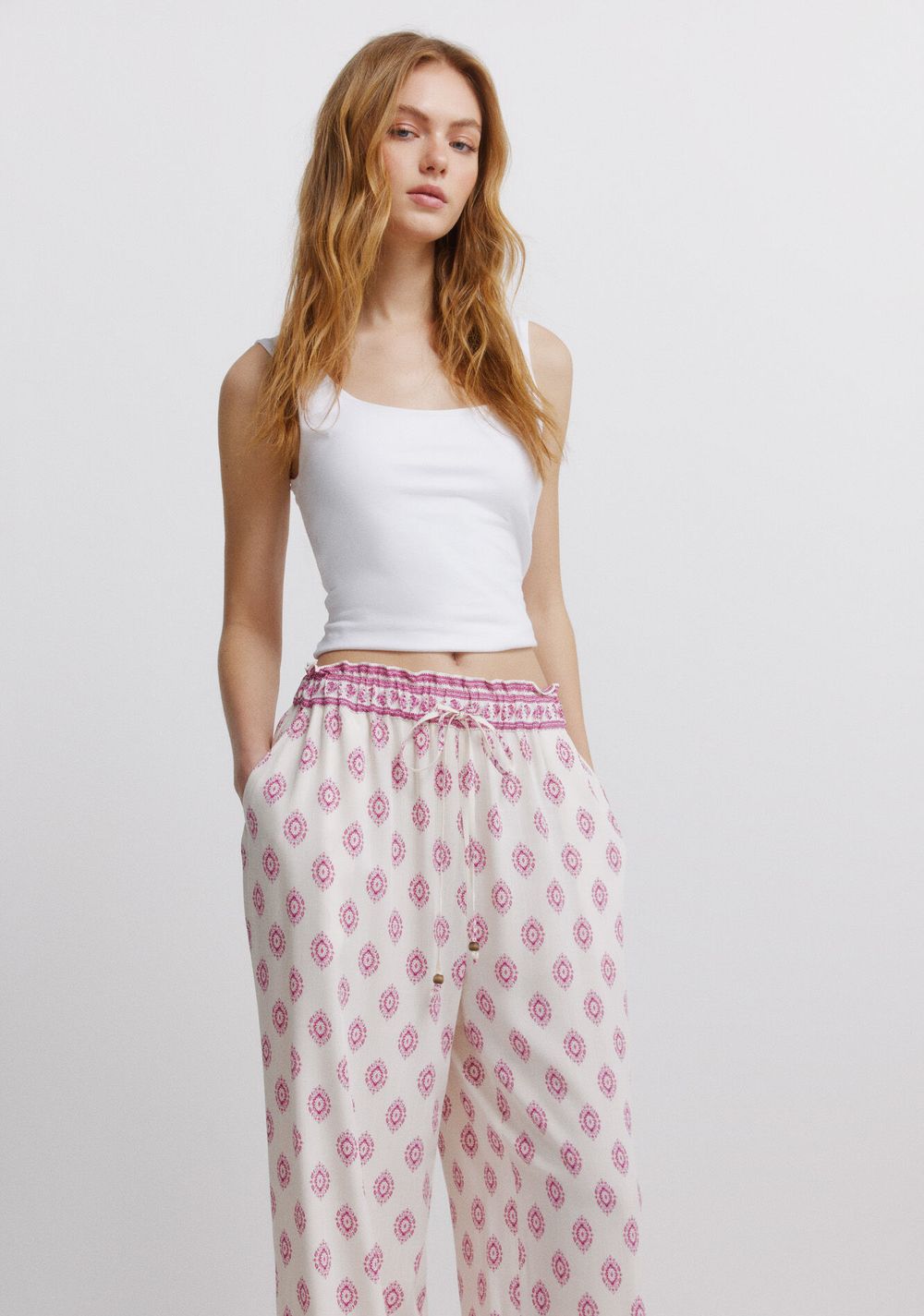 Pantalón Estampado Rústico con Cordón Springfield 2