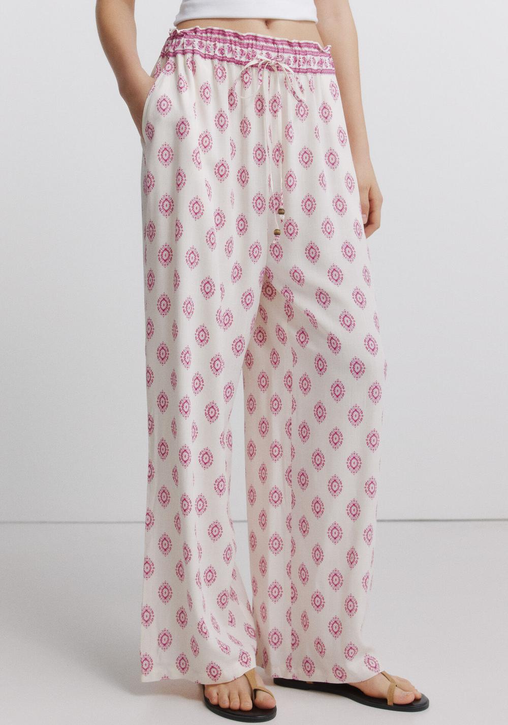 Pantalón Estampado Rústico con Cordón Springfield