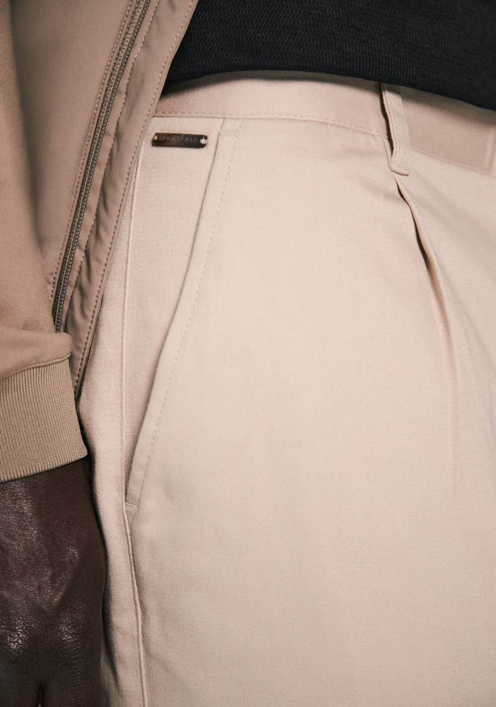Pantalón Pliegues Wide Fit Springfield 4