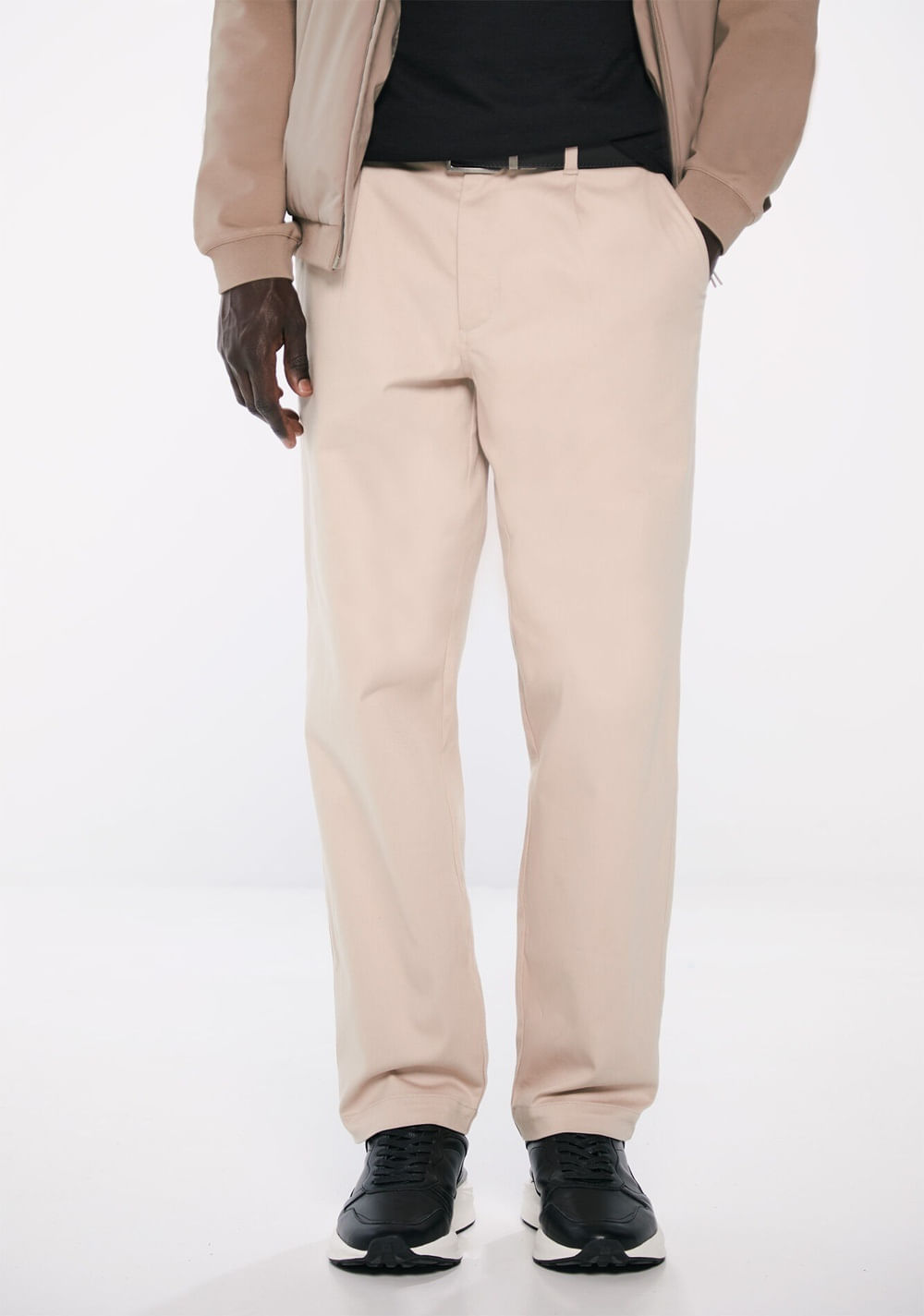 Pantalón Pliegues Wide Fit Springfield Imagen Principal