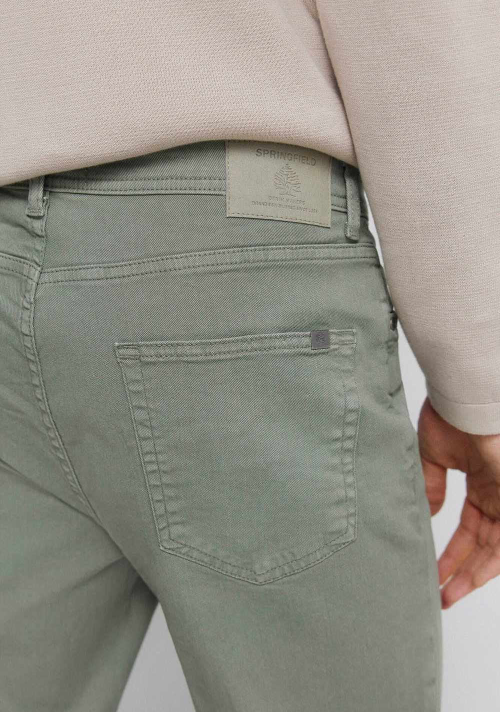 Pantalón Slim Fit de 5 Bolsillos Lavado Springfield 5