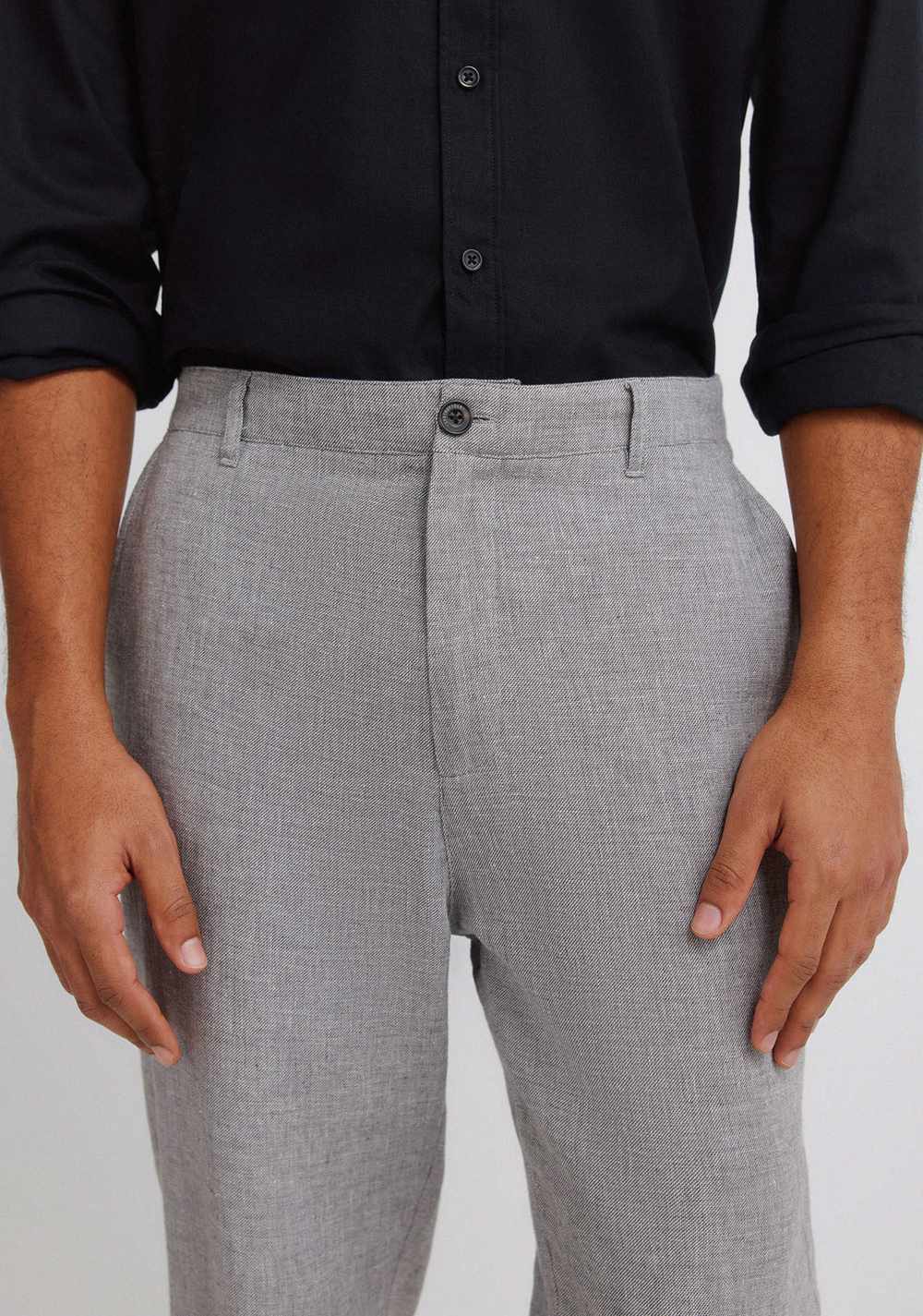 Pantalón Slim Fit Comfort de Lino con Estructura Springfield 4