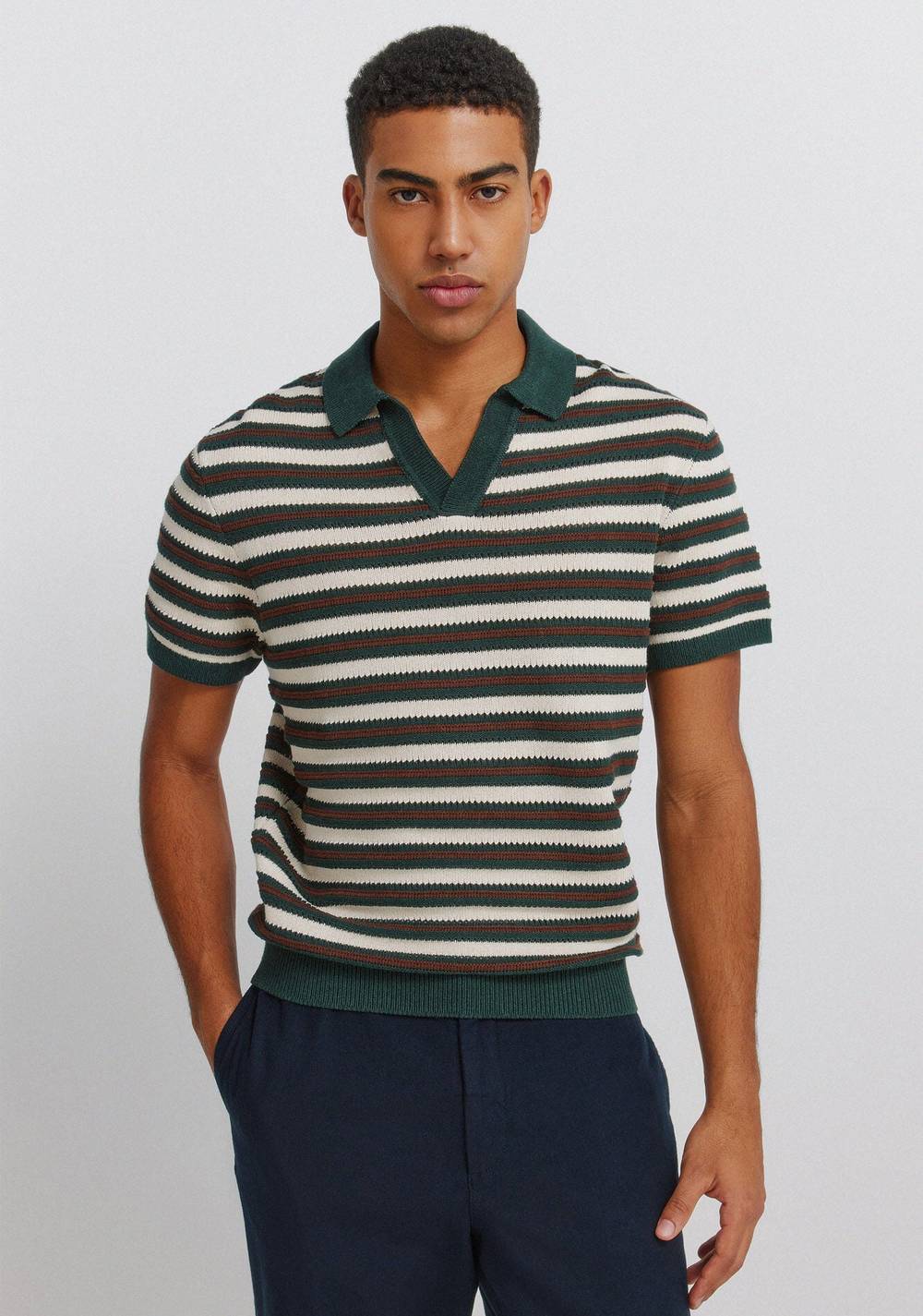 Polo con Estructura de Rayas Springfield