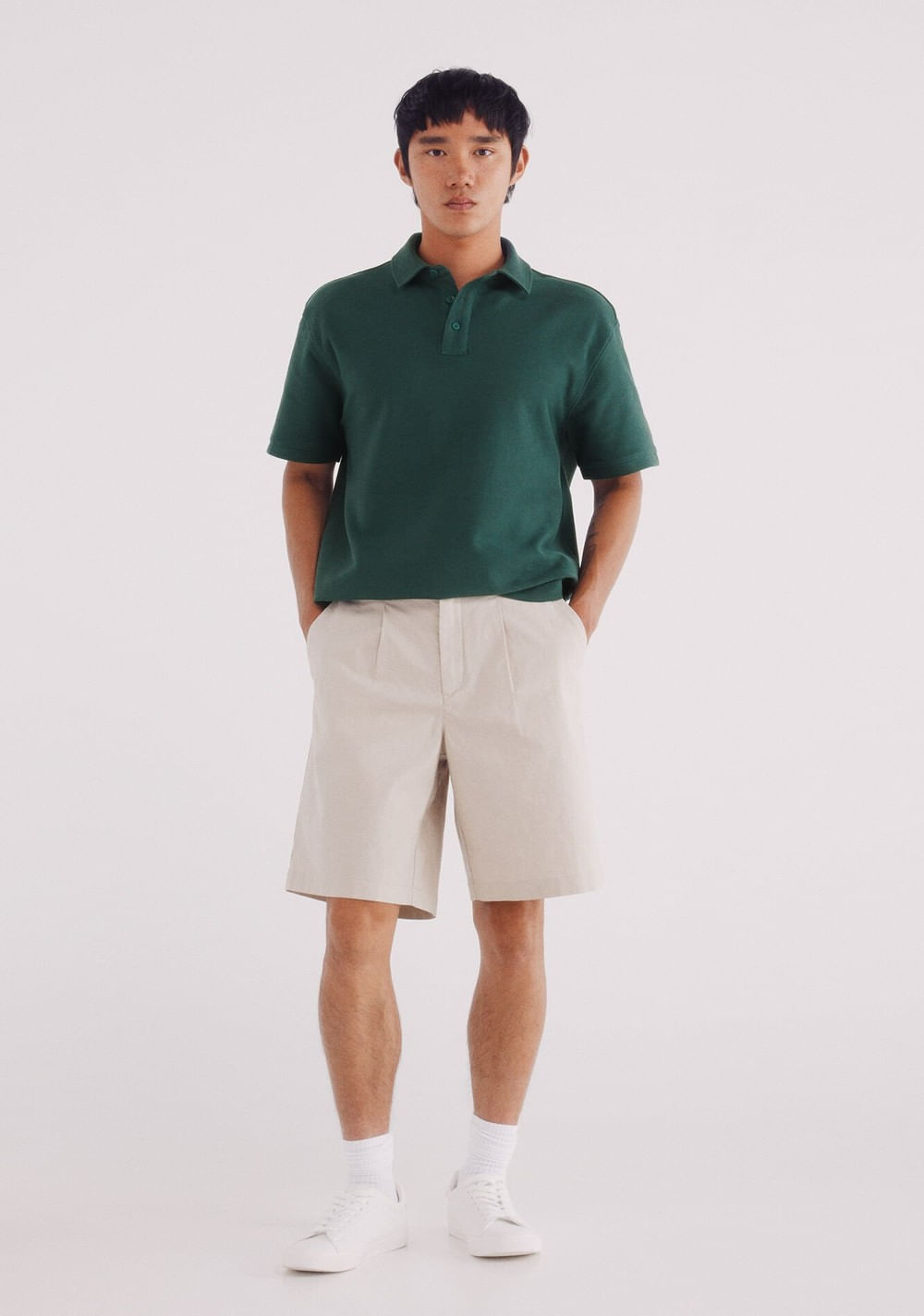 Polo Estructurado de Sarga de Corte Regular Springfield 3