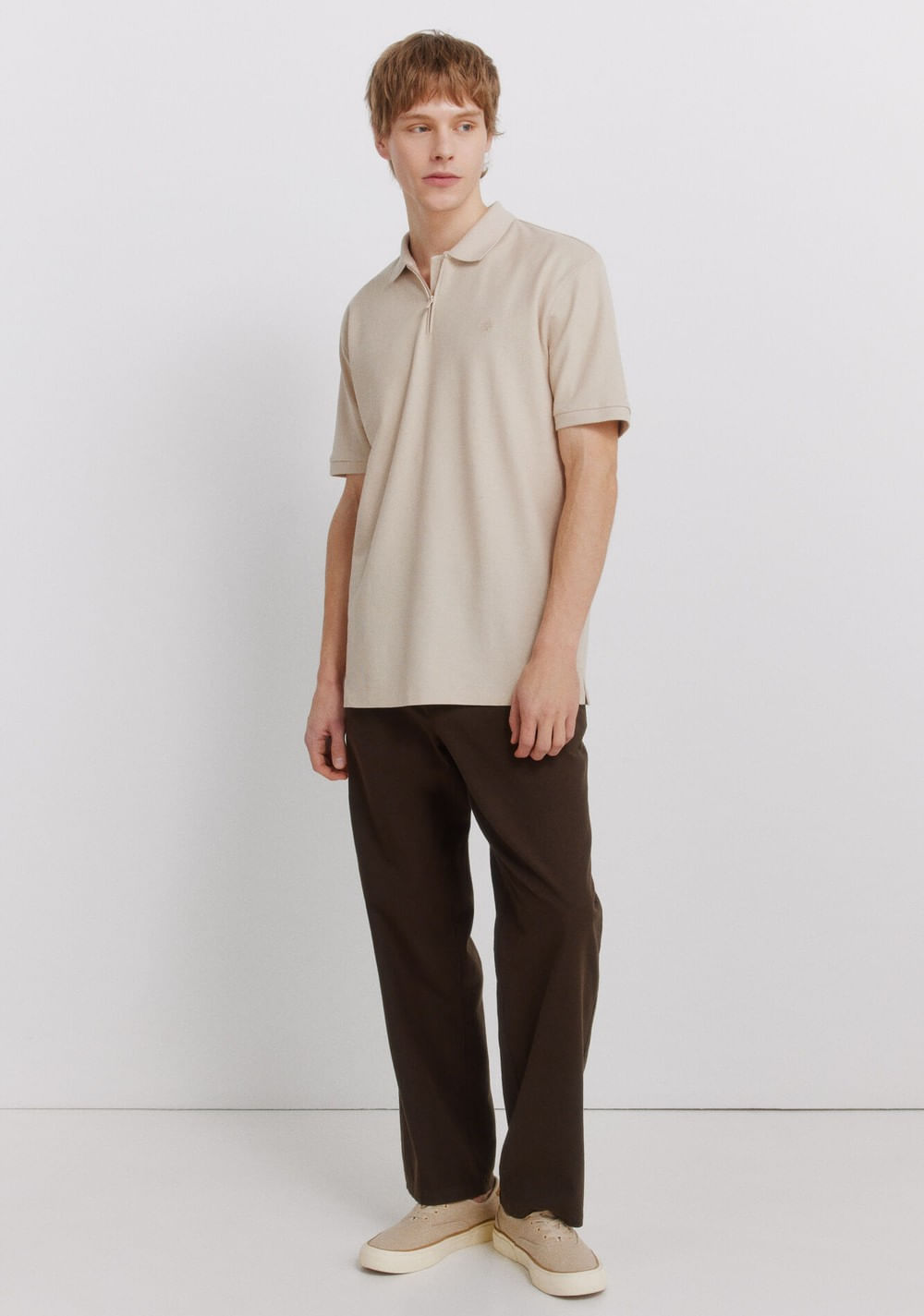Polo de Piqué con Cierre Regular Fit Springfield 5