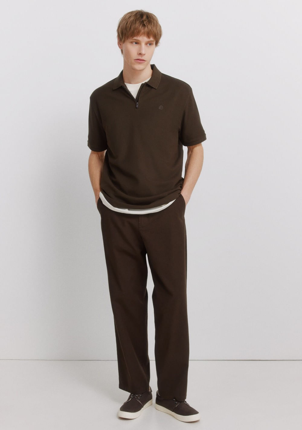 Polo de Piqué con Cierre Regular Fit Springfield 5