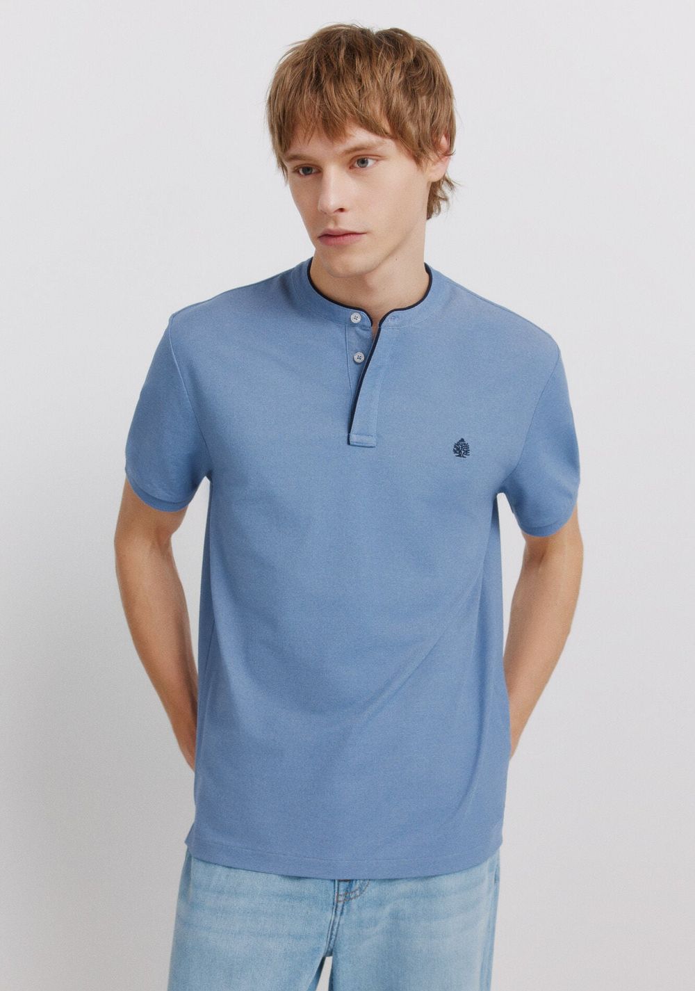 Polo de Piqué Cuello Mao Slim Fit Springfield