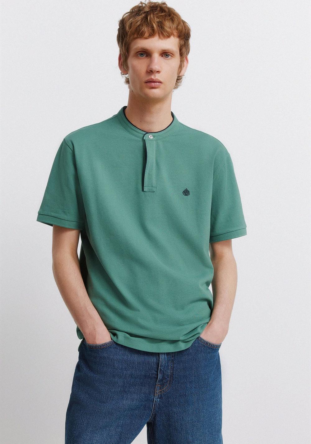 Polo de Piqué Cuello Mao Slim Fit Springfield