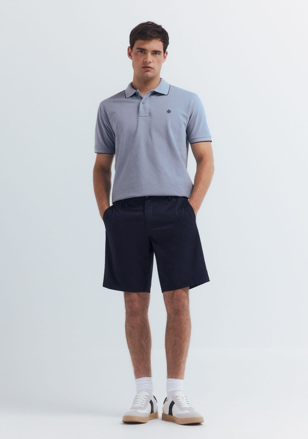 Polo de Piqué Elegante con Cuello de Corte Regular Springfield 3