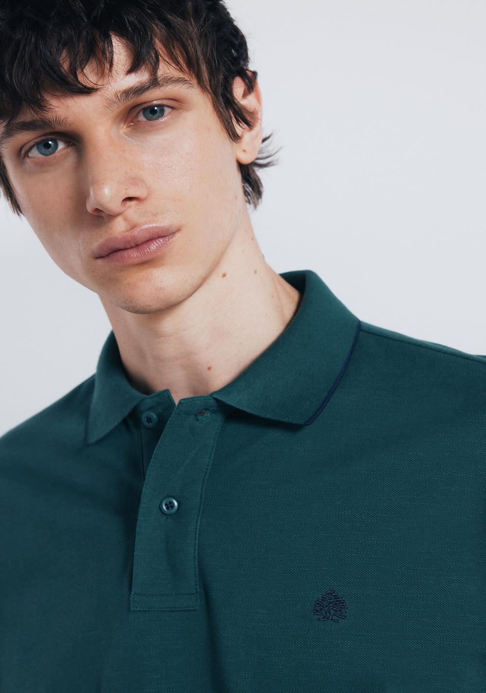 Polo de Piqué Elegante con Cuello de Corte Regular Springfield 5