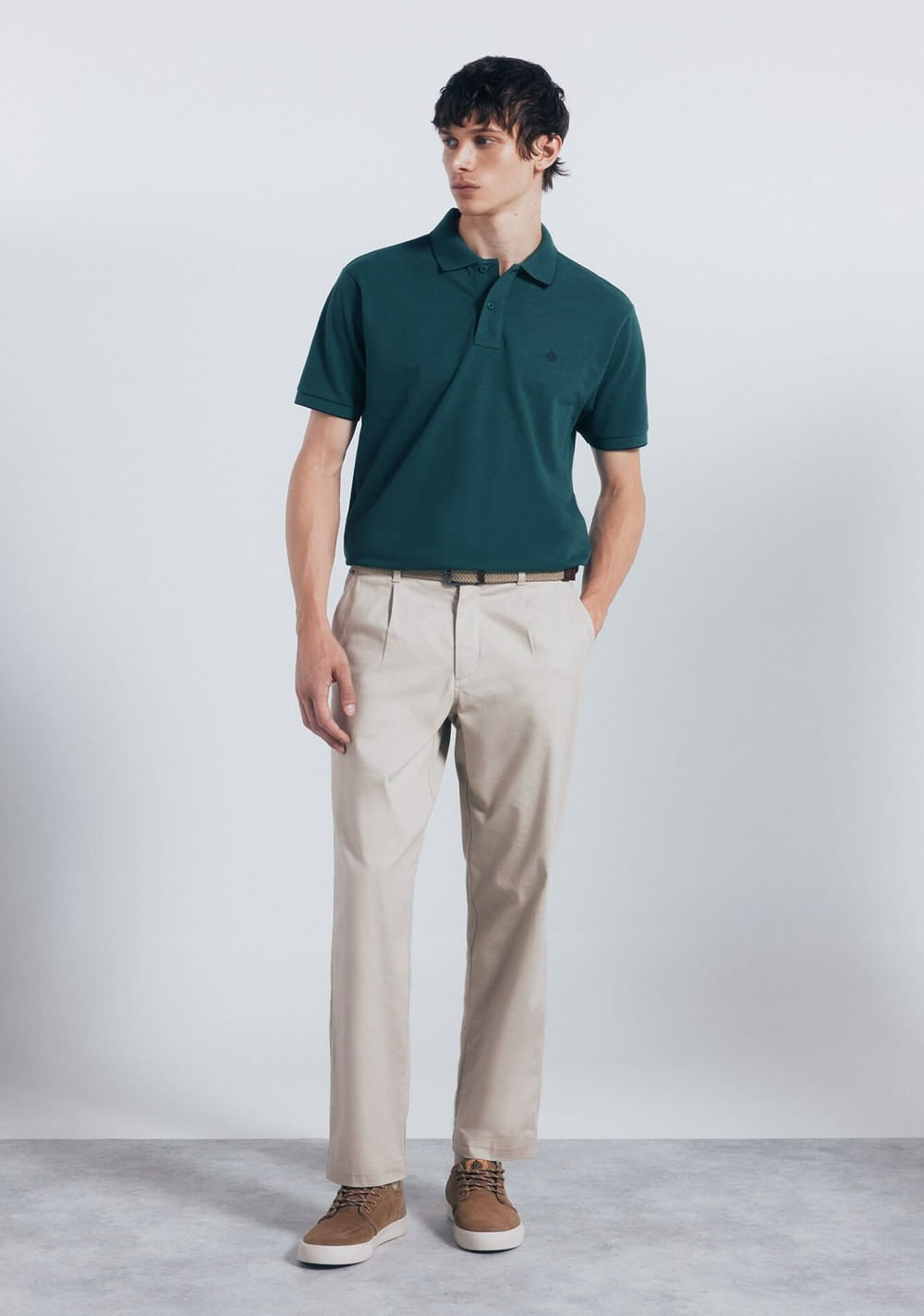 Polo de Piqué Elegante con Cuello de Corte Regular Springfield 2