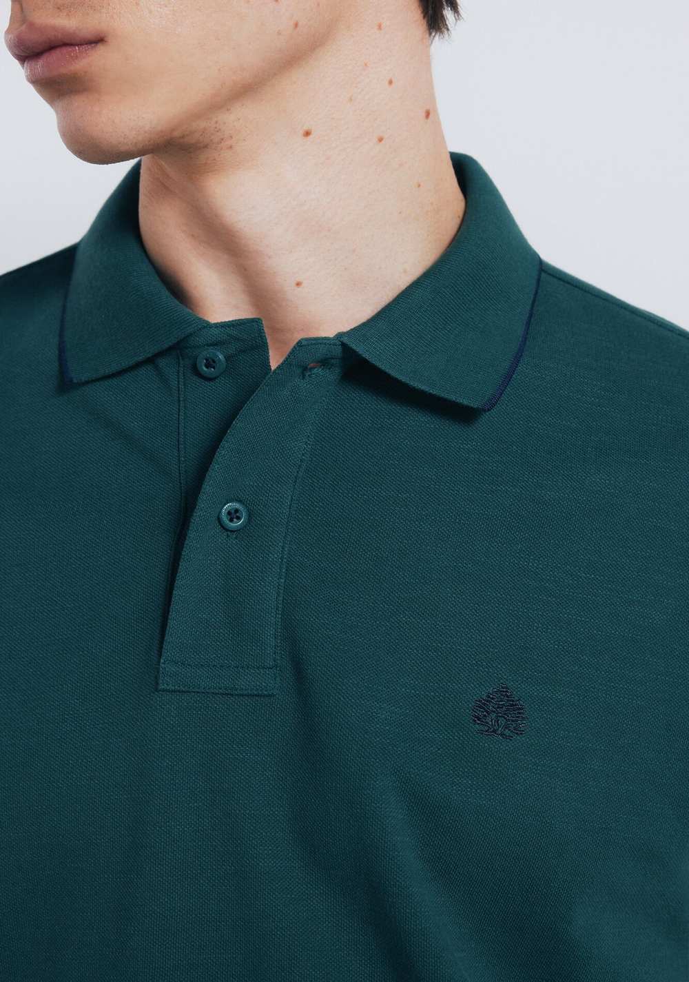 Polo de Piqué Elegante con Cuello de Corte Regular Springfield 3