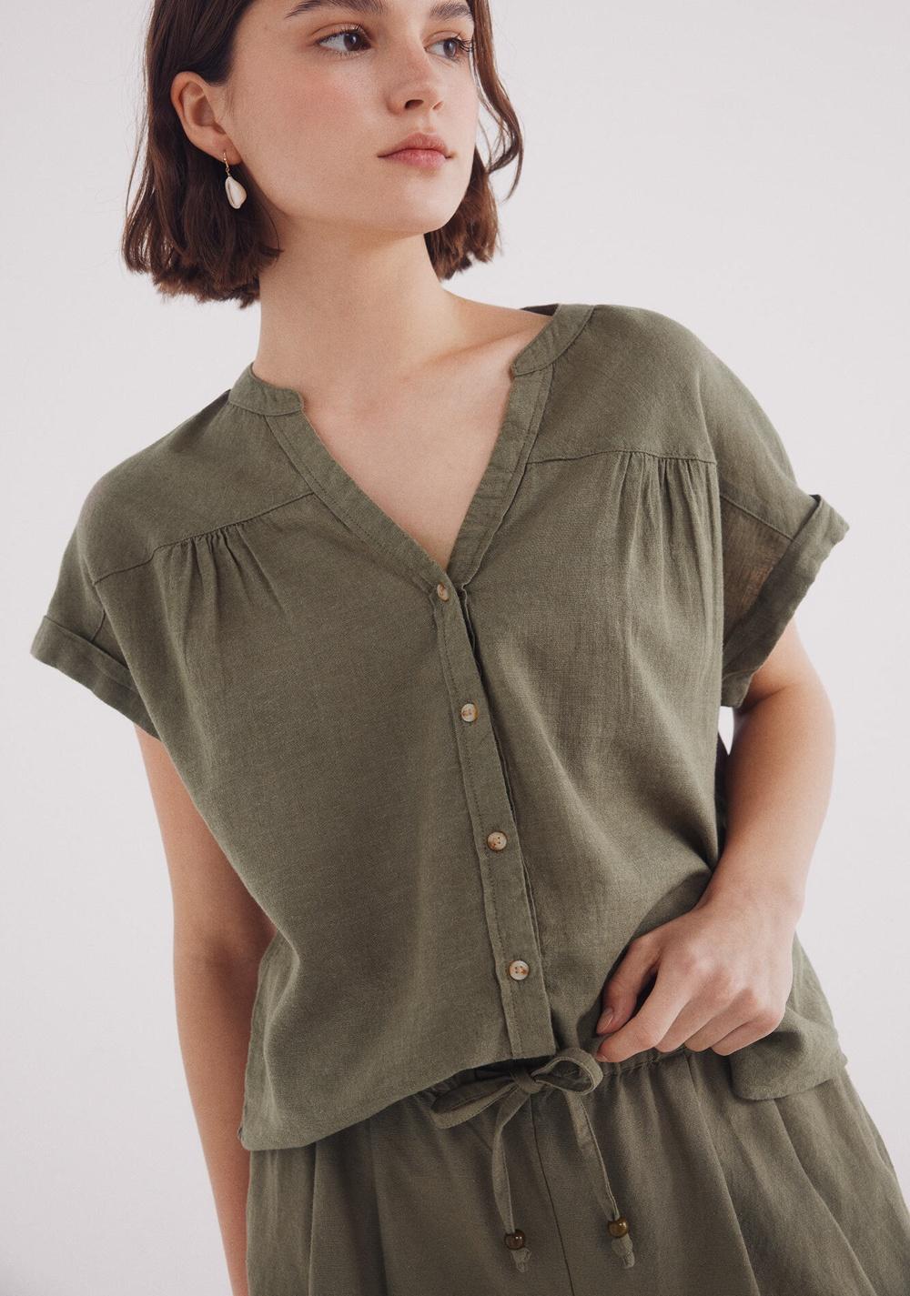 Short Elástico Cintura Algodón Lino Springfield 2