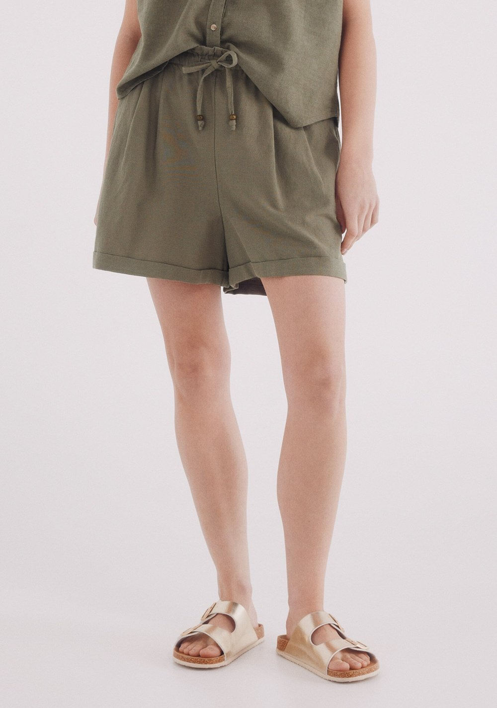 Short Elástico Cintura Algodón Lino Springfield