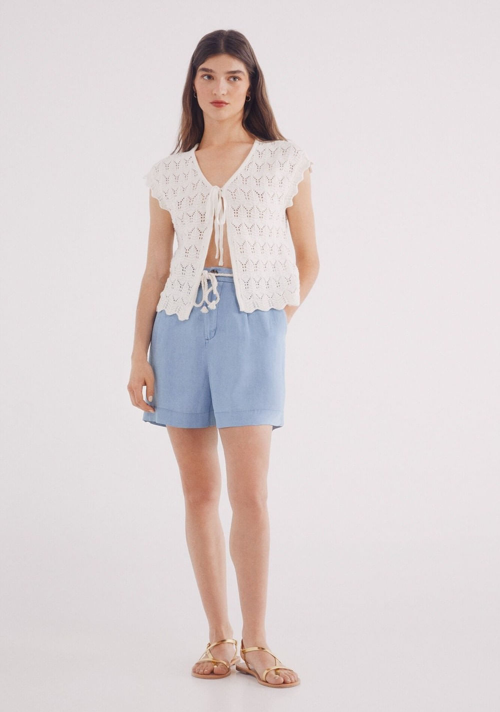 Shorts Cinturón Tencel Springfield 4
