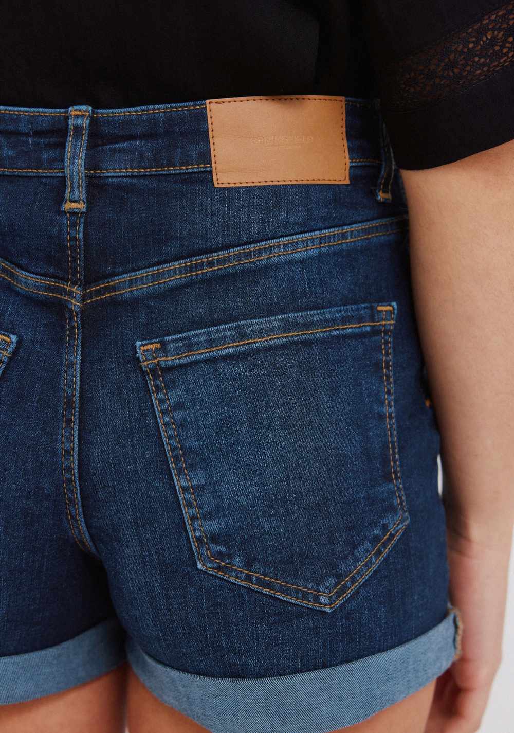 Shrots de Jeans de Tiro Medio Springfield 4