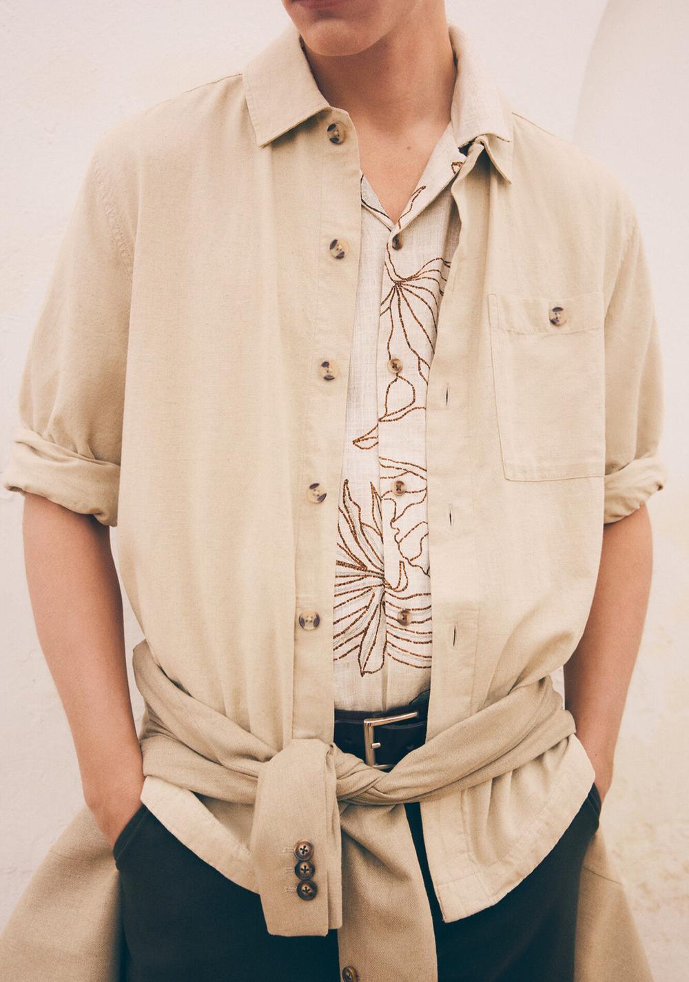 Sobrecamisa de Lino con Bolsillo Springfield 7