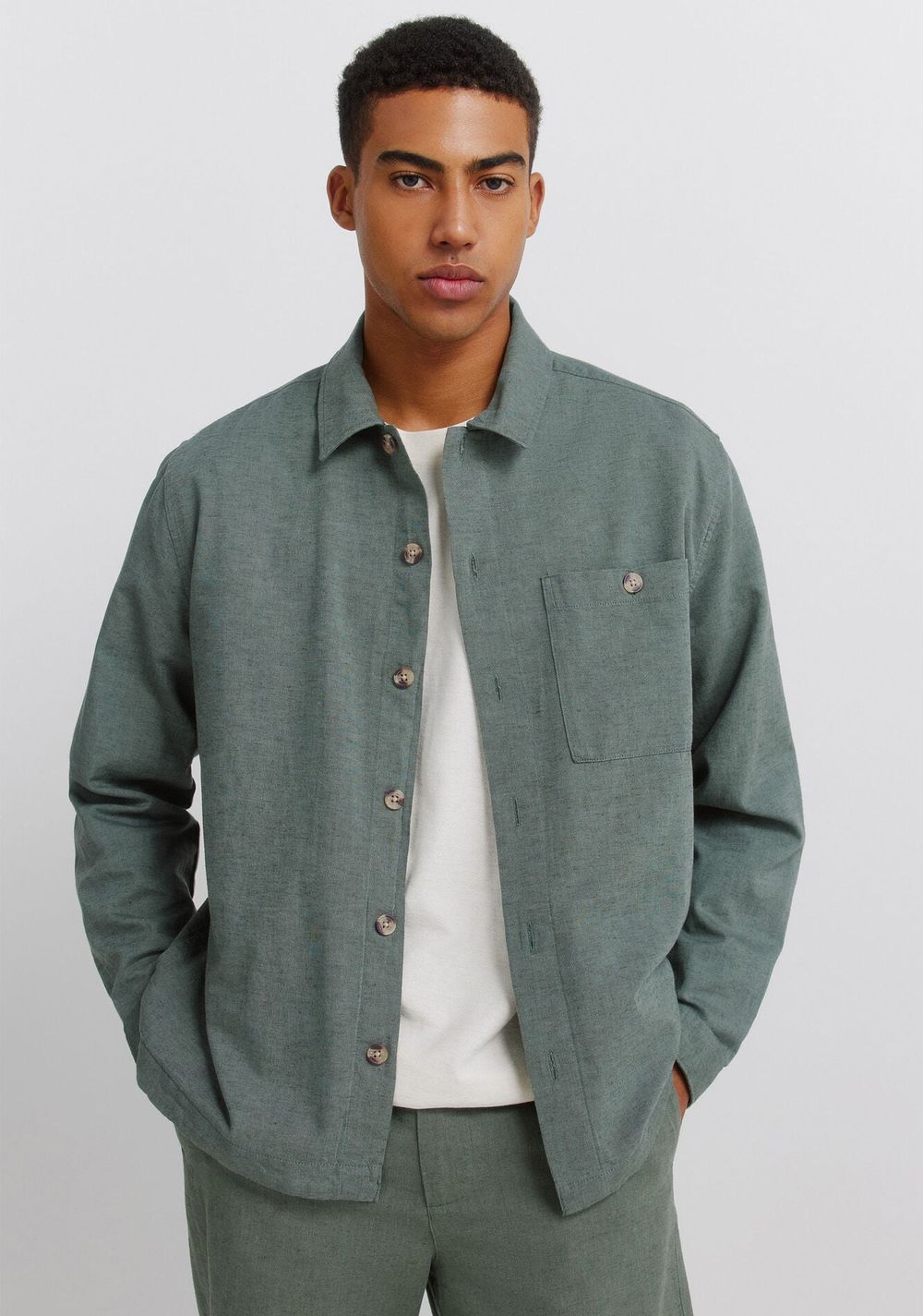 Sobrecamisa de Lino con Bolsillo Springfield