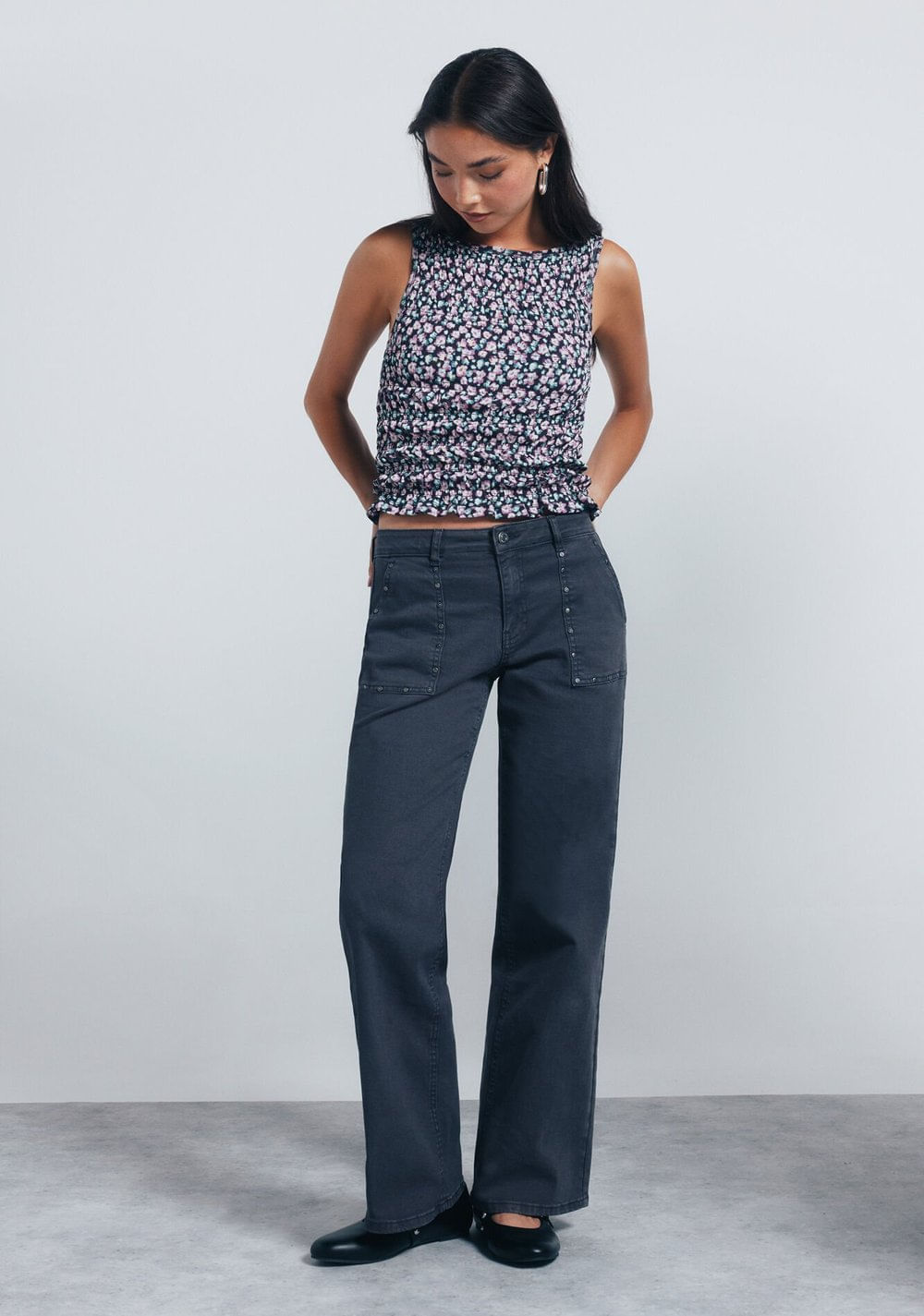 Top Ajustado Florecitas Springfield 3