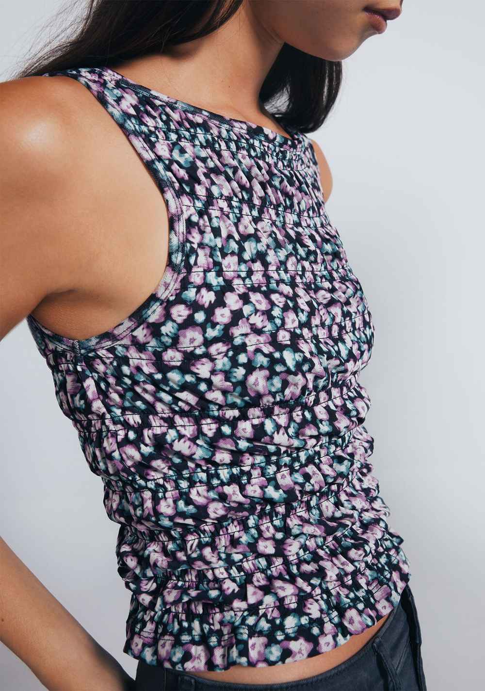 Top Ajustado Florecitas Springfield 4