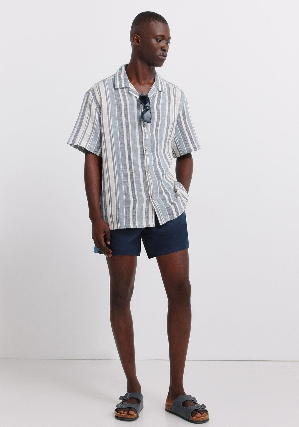 Traje de Baño Liso con Cortes Springfield 6
