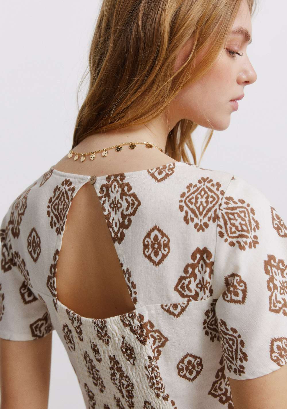 Vestido Camisero Estampado de Lino Springfield 2
